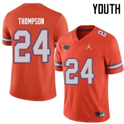 Youth Florida Gators #24 Mark Thompson NCAA Jordan Brand Orange Authentic Stitched College Football Jersey BDT2462TW